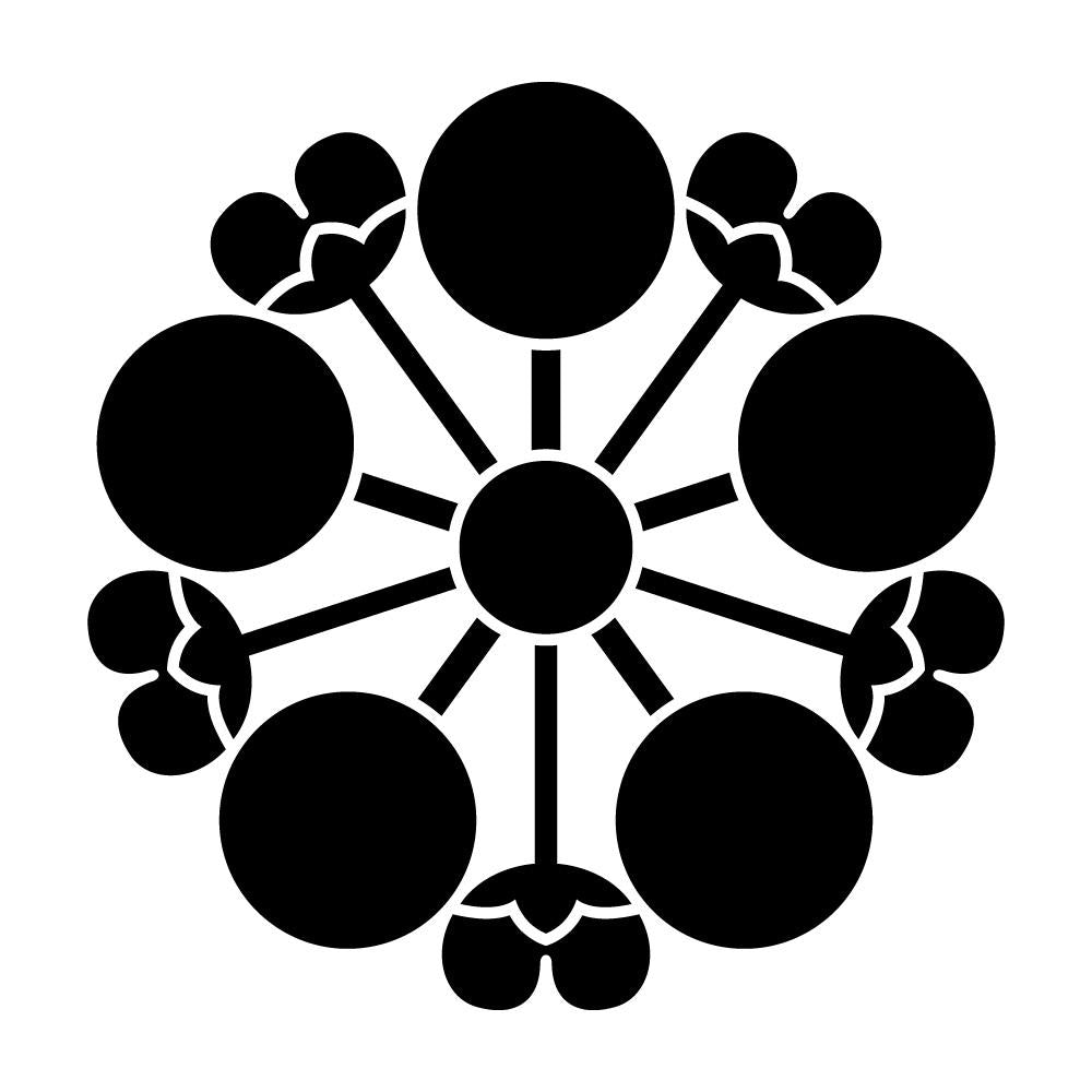 花付き梅鉢紋