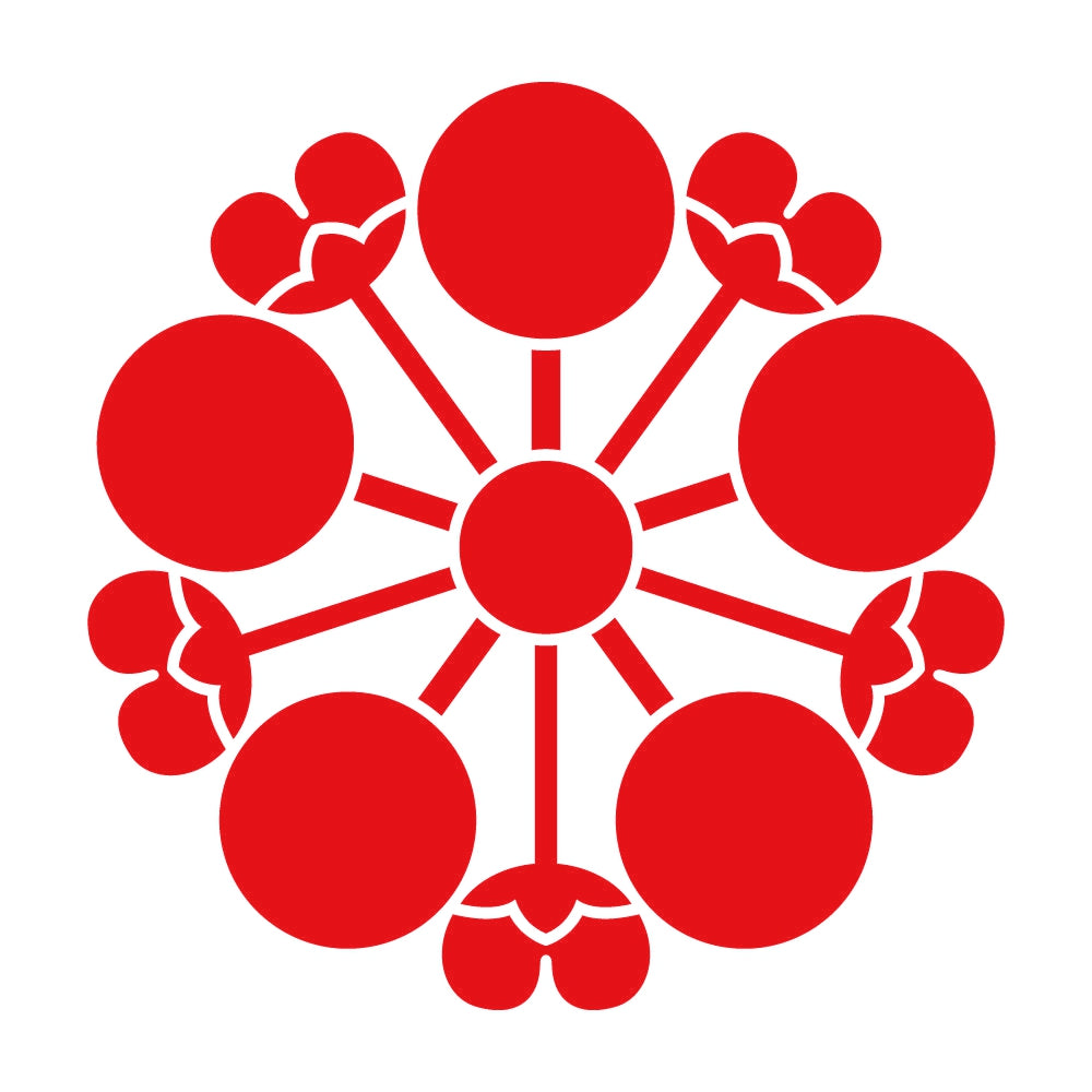花付き梅鉢紋 8