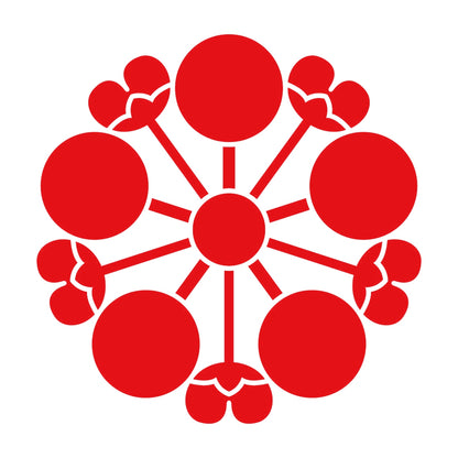 花付き梅鉢紋 8