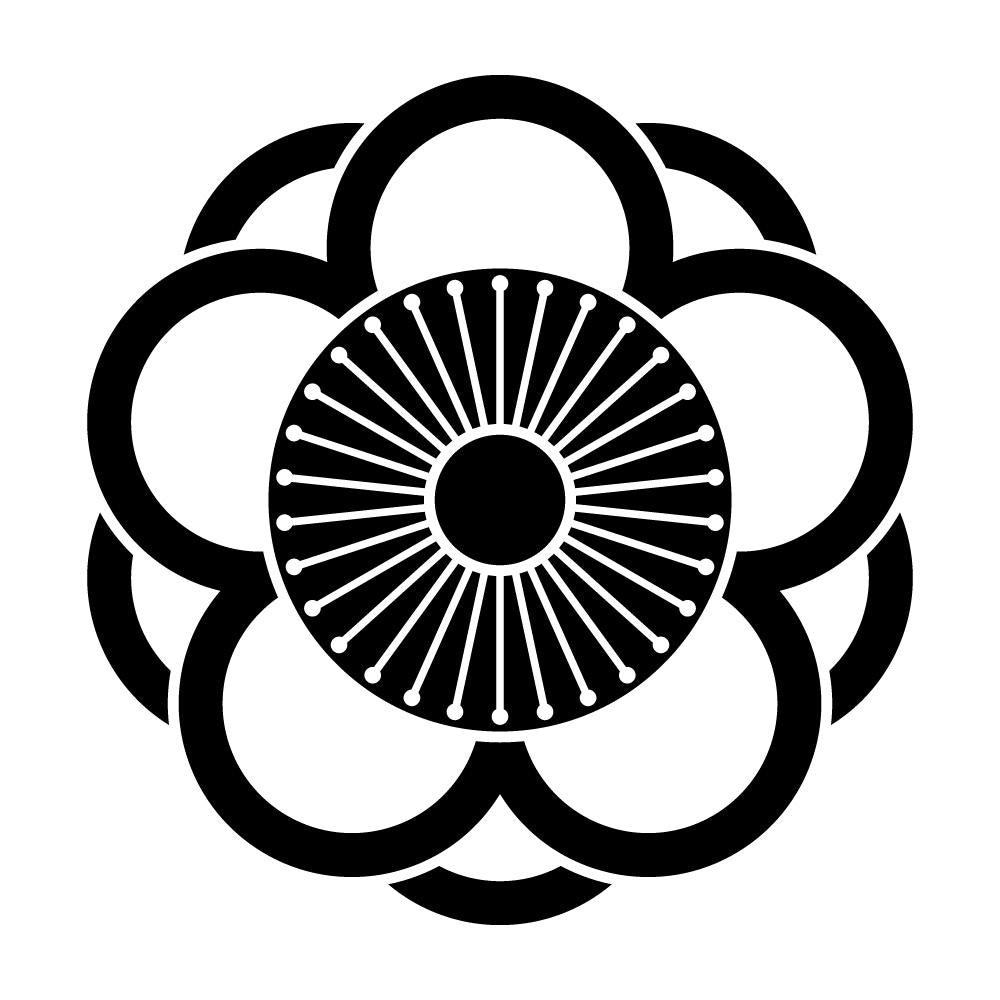 中陰八重向こう梅紋