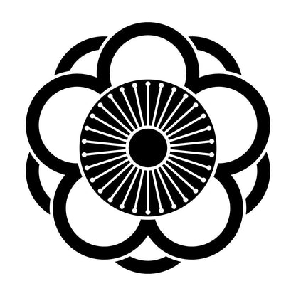 中陰八重向こう梅紋