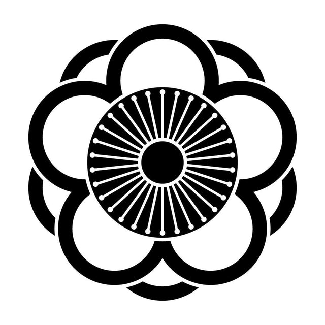 中陰八重向こう梅紋
