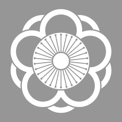中陰八重向こう梅紋 7