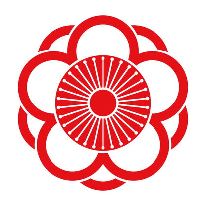 中陰八重向こう梅紋 8
