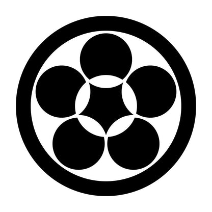 丸に繋ぎ梅鉢紋