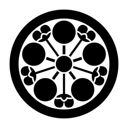 丸に花付き梅鉢紋
