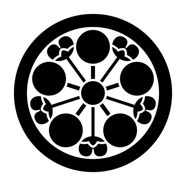 丸に花付き梅鉢紋