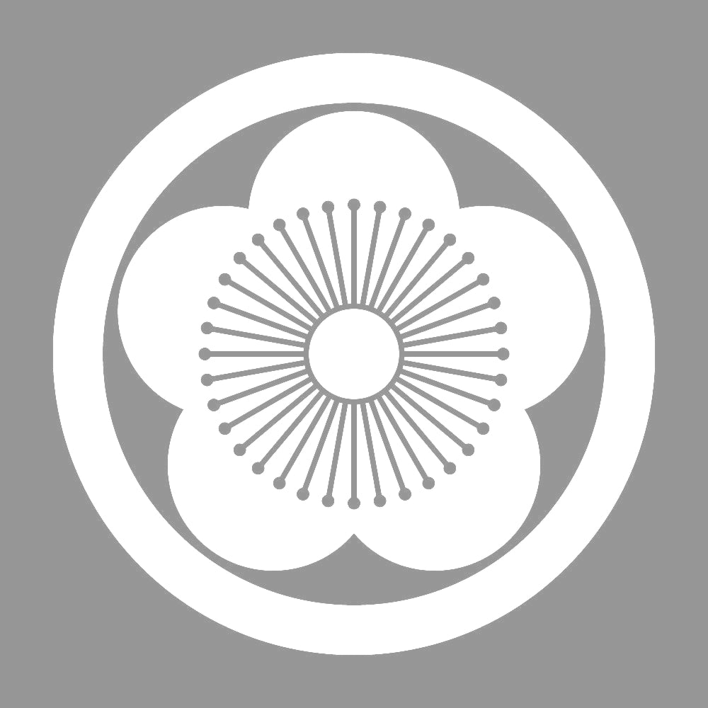 丸に向こう梅紋 7