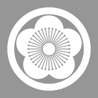 丸に向こう梅紋 7