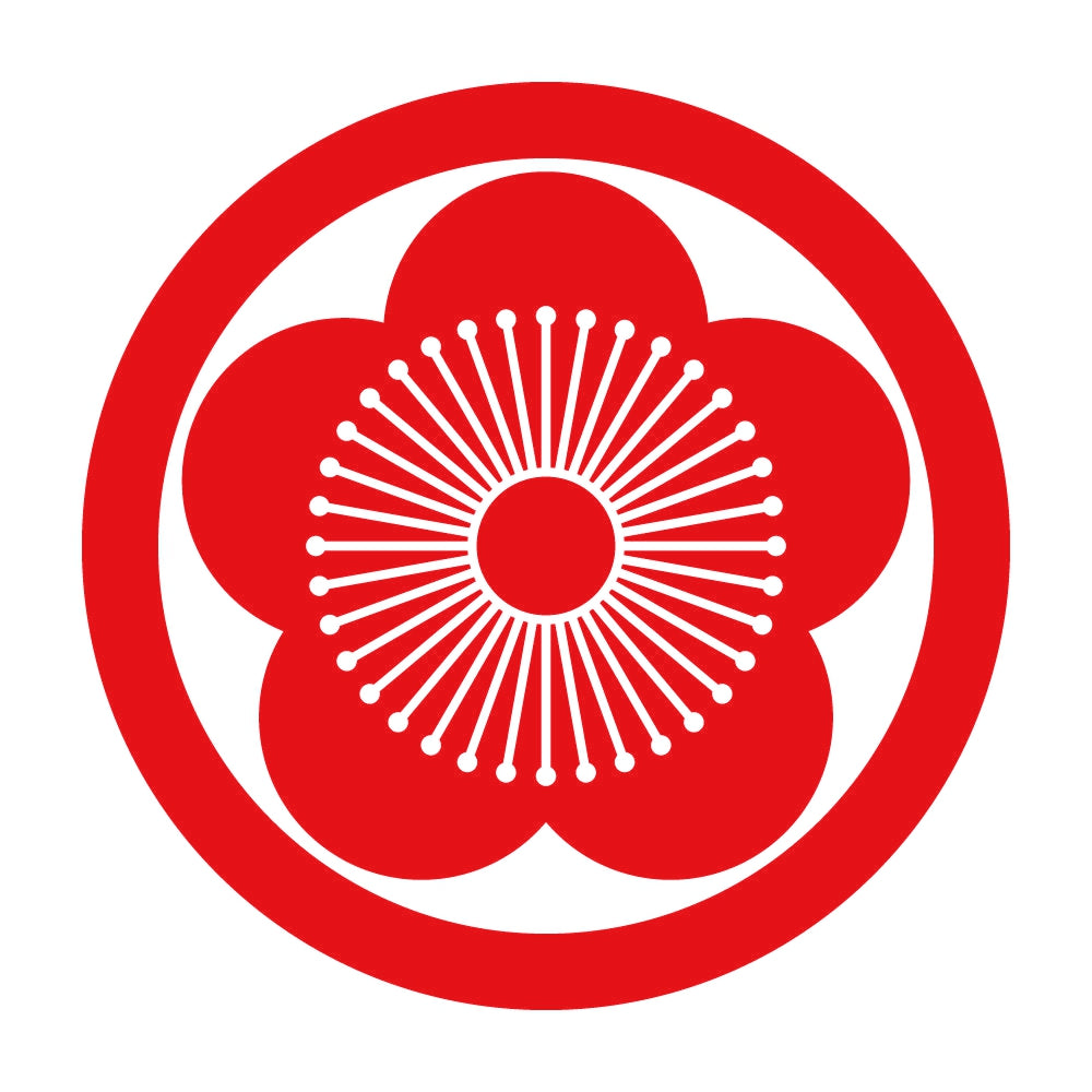 丸に向こう梅紋 8
