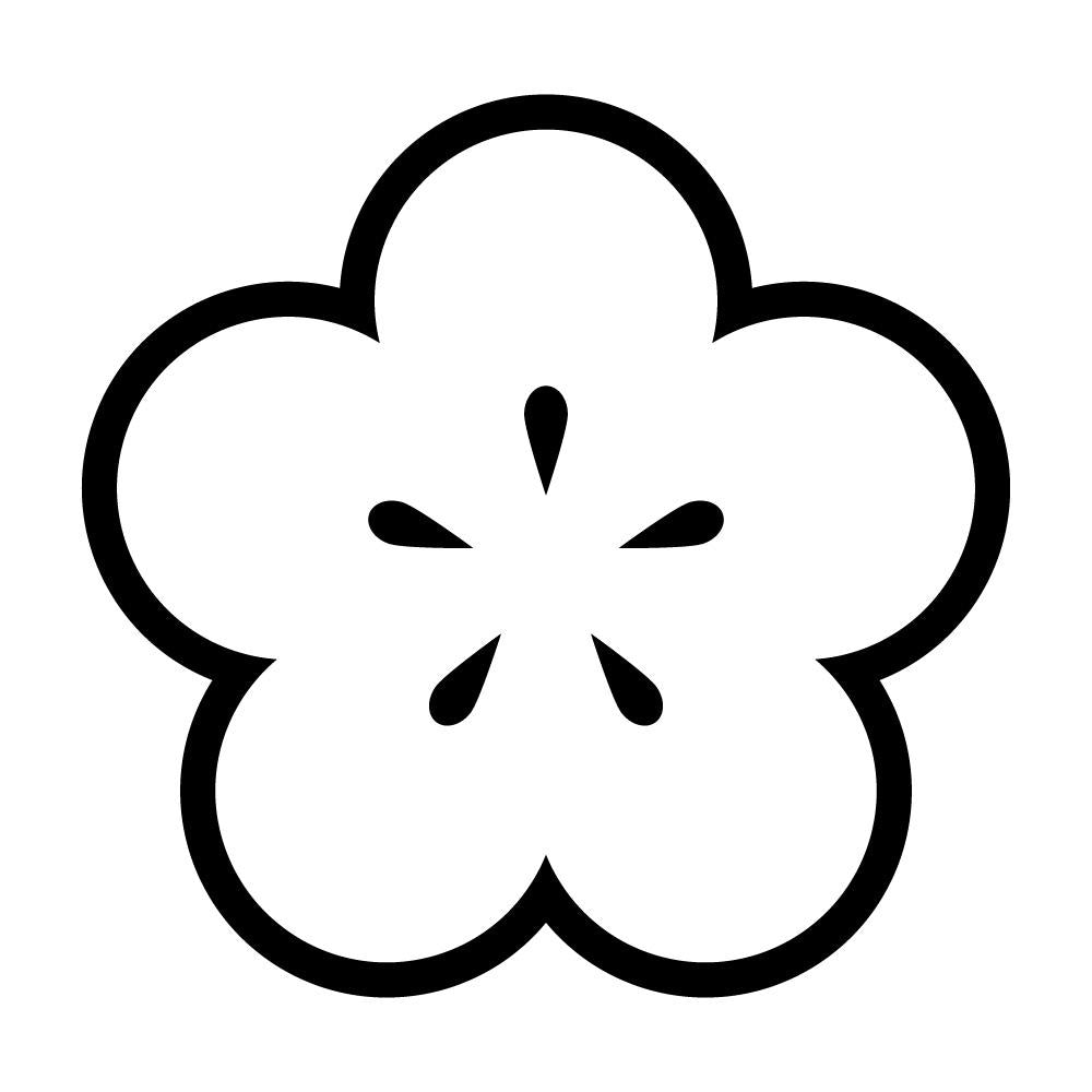 陰光琳向こう梅紋
