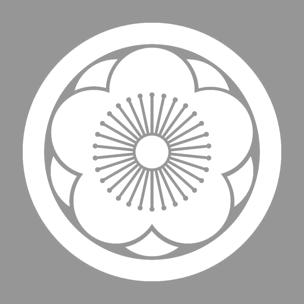 丸に八重向こう梅紋 7