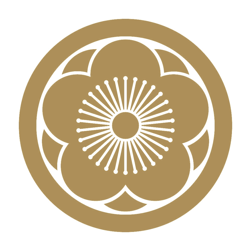 丸に八重向こう梅紋 9