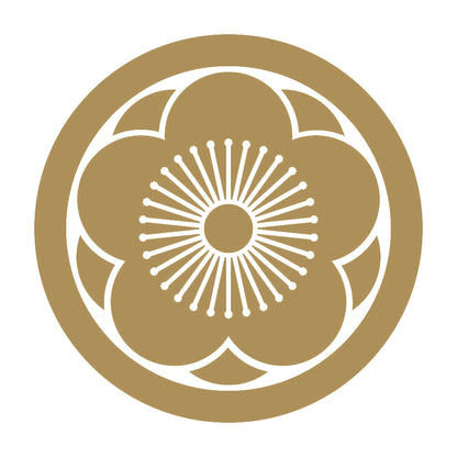 丸に八重向こう梅紋 9