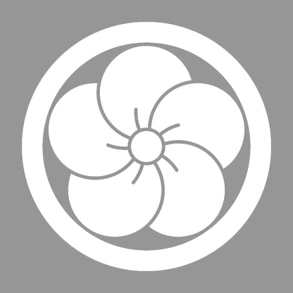 丸に捻じ梅紋 7