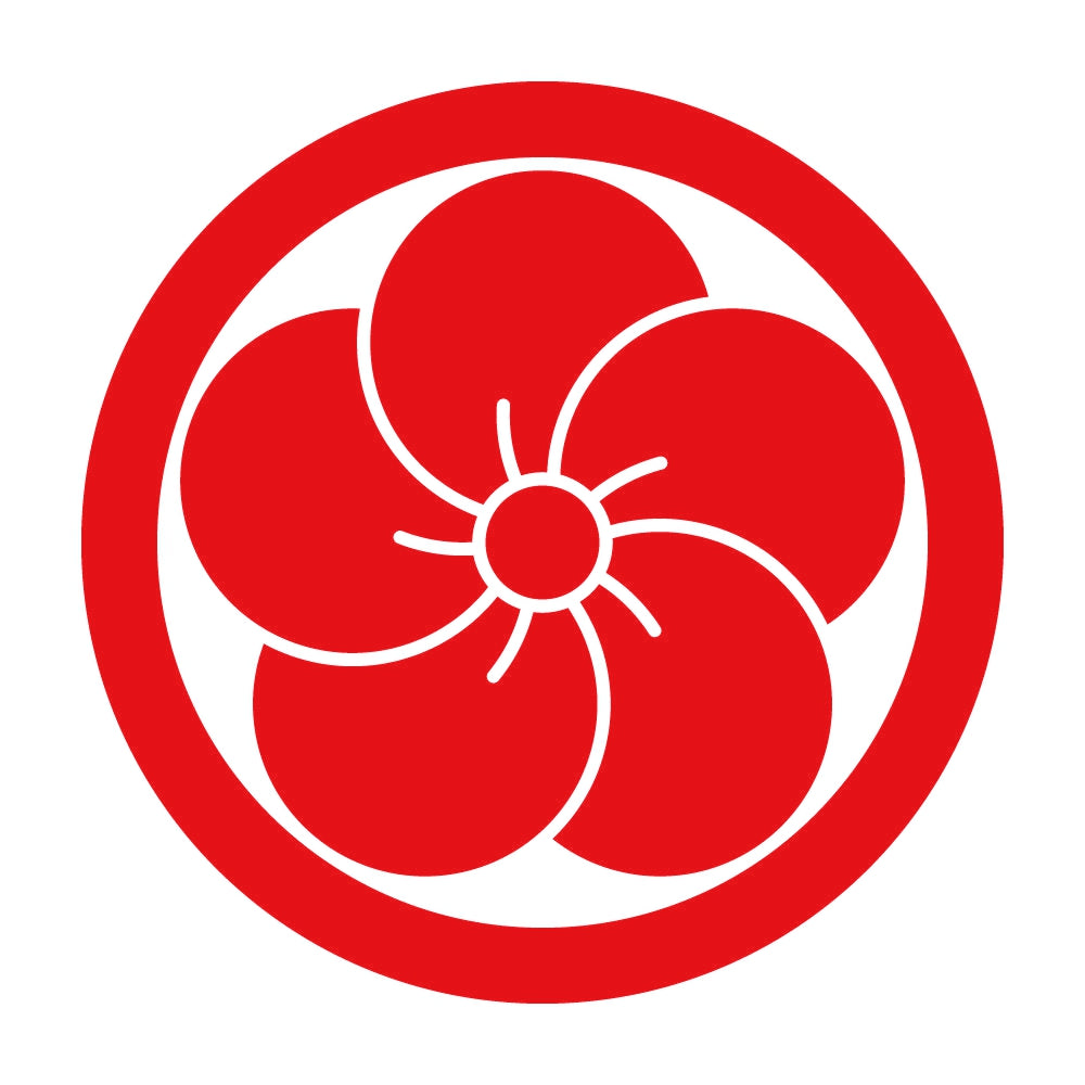 丸に捻じ梅紋 8