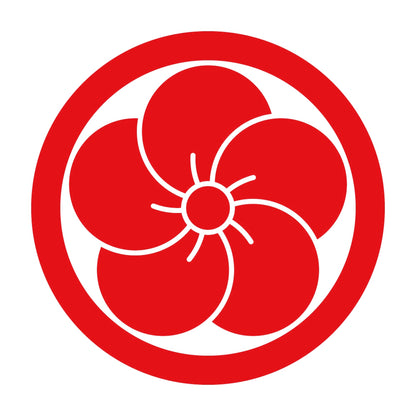 丸に捻じ梅紋 8