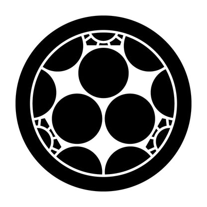 丸に三つ割り梅鉢紋