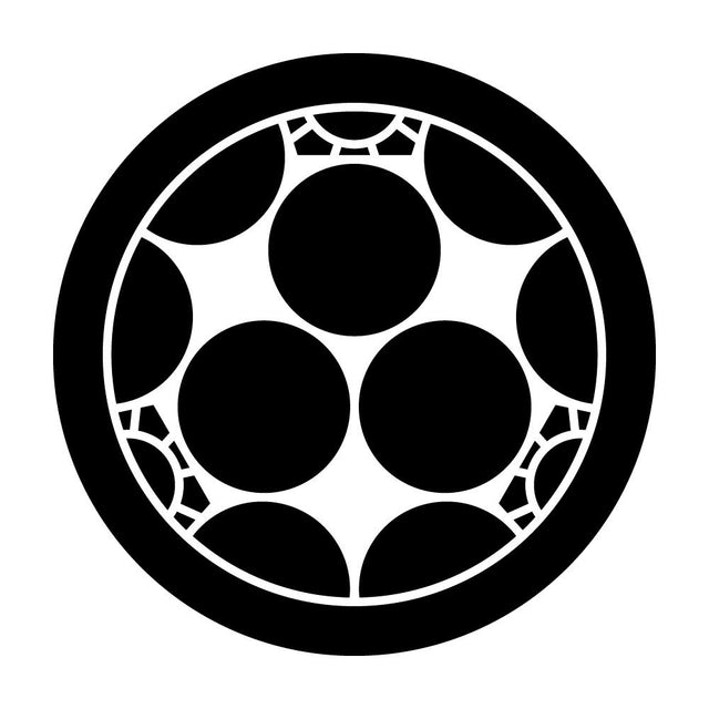 丸に三つ割り梅鉢紋