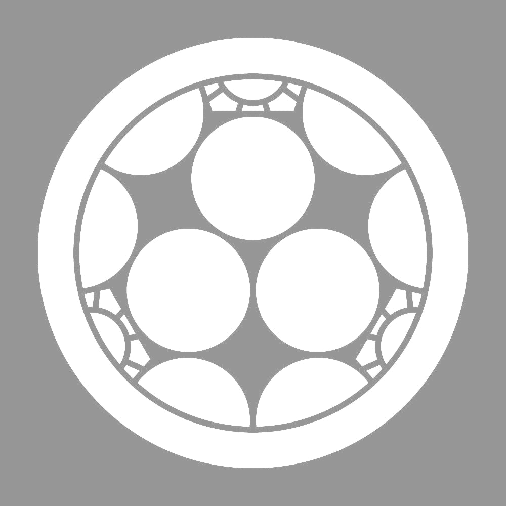 丸に三つ割り梅鉢紋 7