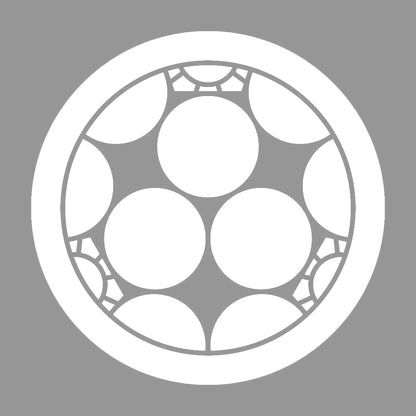 丸に三つ割り梅鉢紋 7