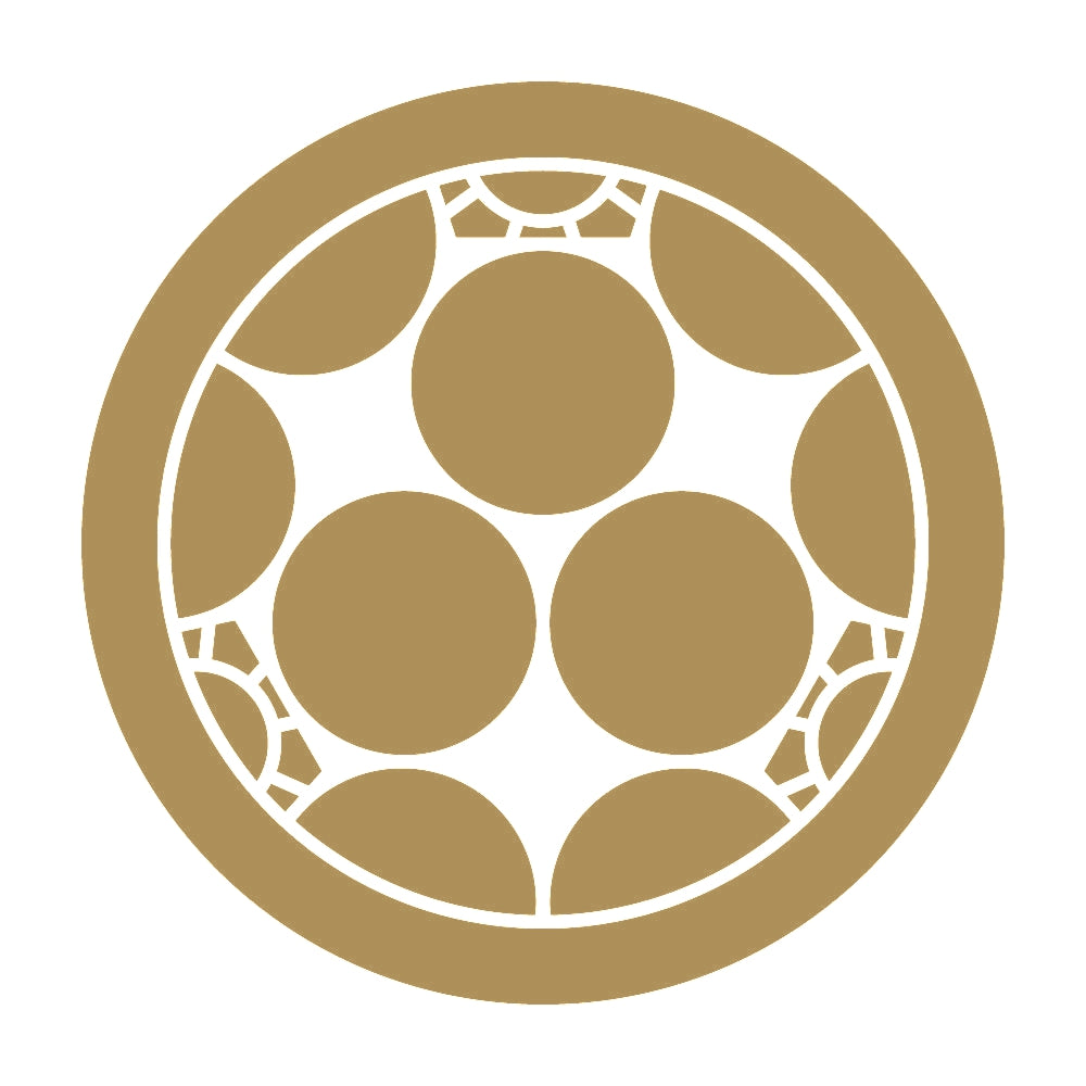 丸に三つ割り梅鉢紋 9
