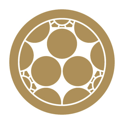 丸に三つ割り梅鉢紋 9