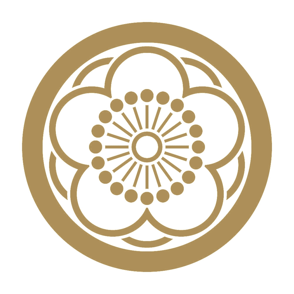 丸に陰八重向こう梅紋 9