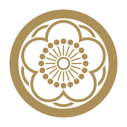 丸に陰八重向こう梅紋 9