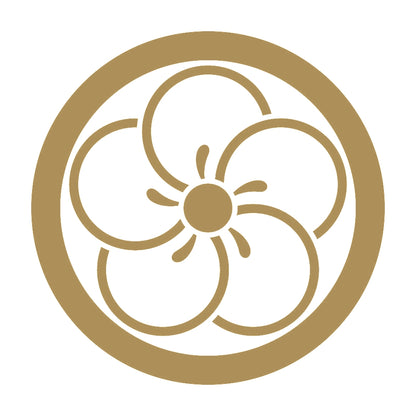 丸に陰捻じ梅紋 9