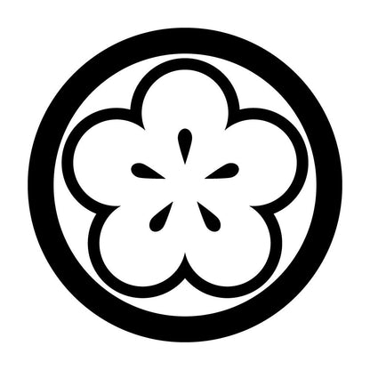 丸に陰光琳向こう梅紋