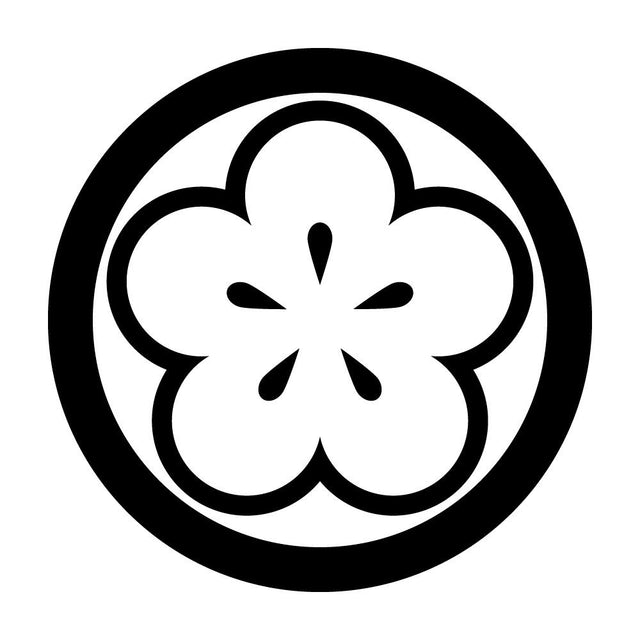 丸に陰光琳向こう梅紋