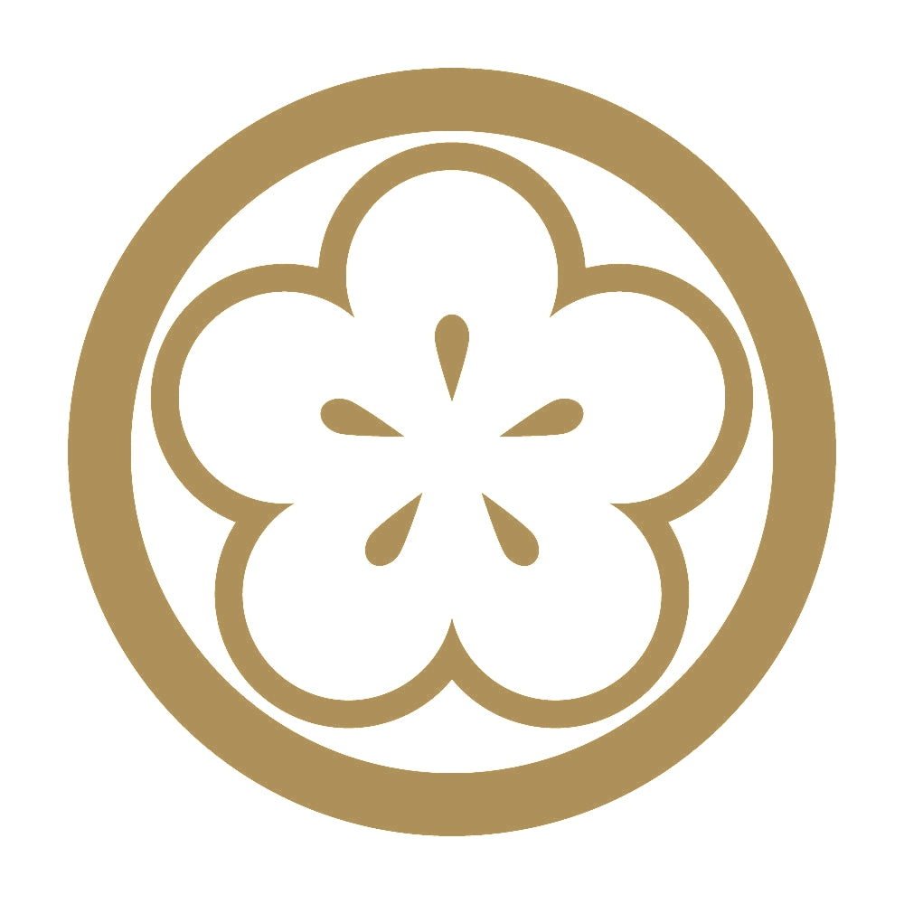 丸に陰光琳向こう梅紋 9