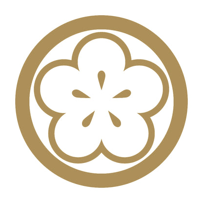 丸に陰光琳向こう梅紋 9