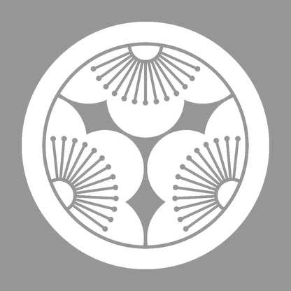 丸に三つ割り向こう梅紋 7