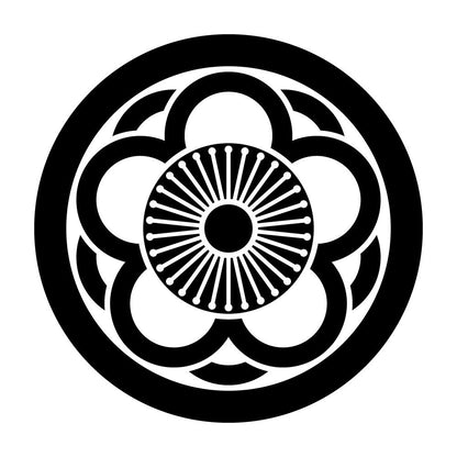 丸に中陰八重向こう梅紋