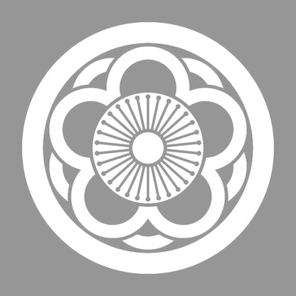 丸に中陰八重向こう梅紋 7