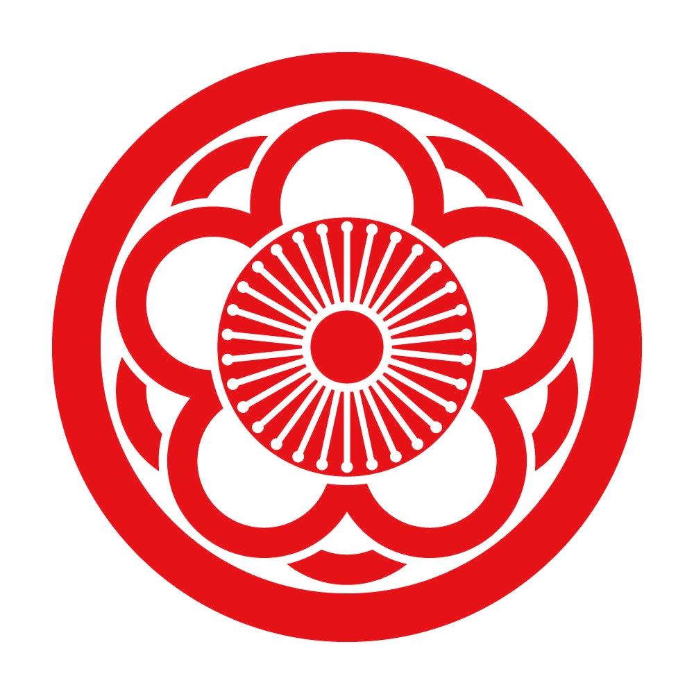 丸に中陰八重向こう梅紋 8