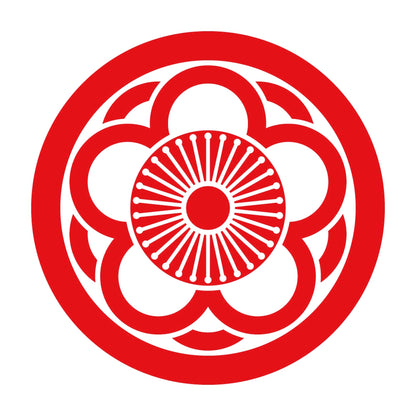 丸に中陰八重向こう梅紋 8
