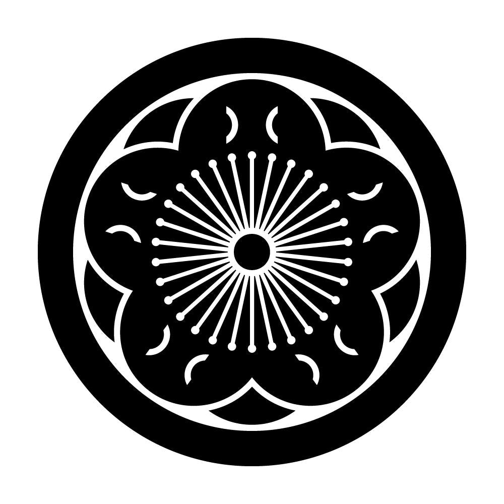 丸に八重唐梅紋