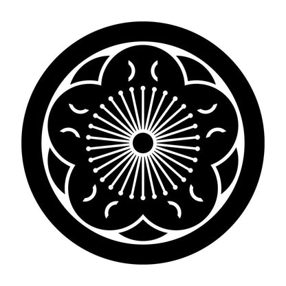 丸に八重唐梅紋