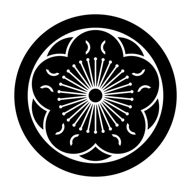 丸に八重唐梅紋