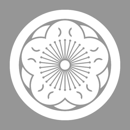 丸に八重唐梅紋 7