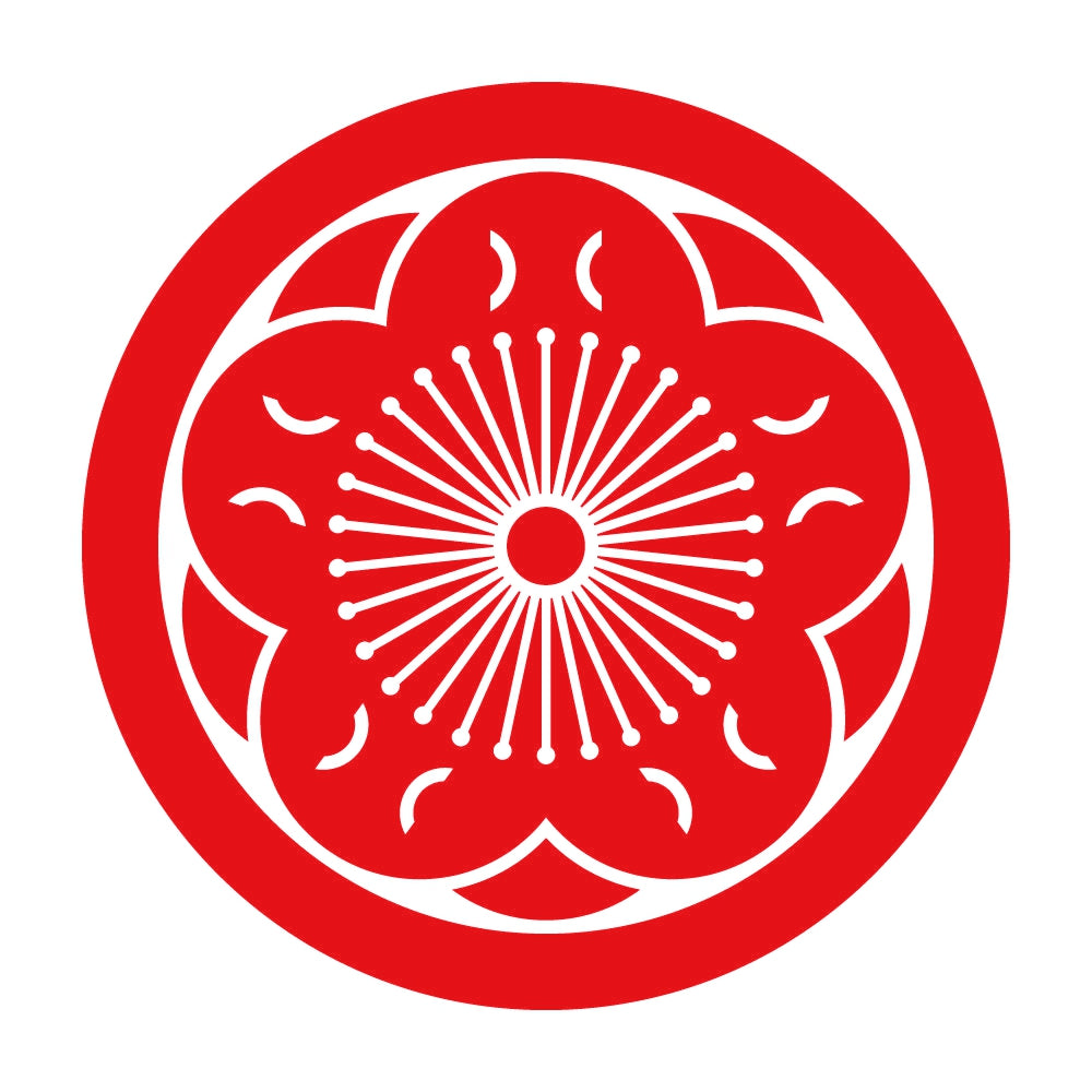丸に八重唐梅紋 8