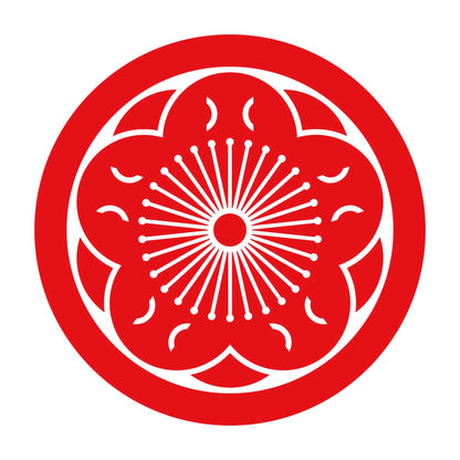 丸に八重唐梅紋 8