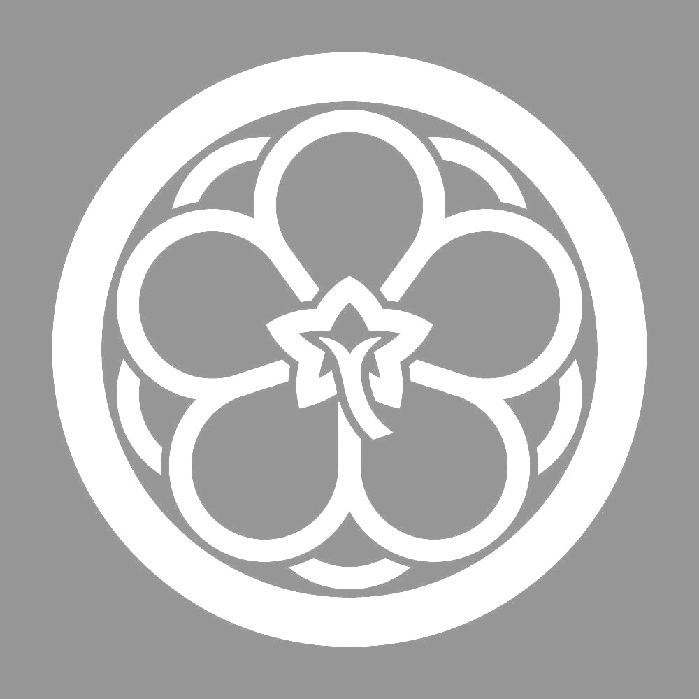 丸に陰八重裏梅紋 7