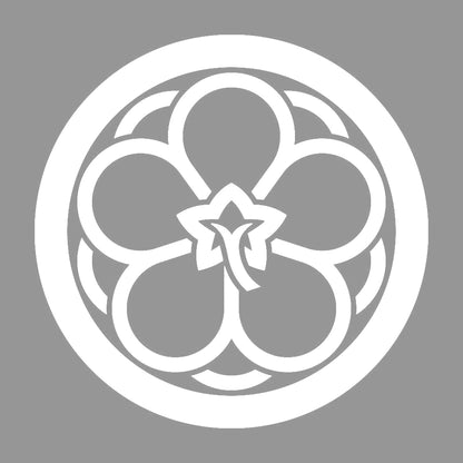 丸に陰八重裏梅紋 7