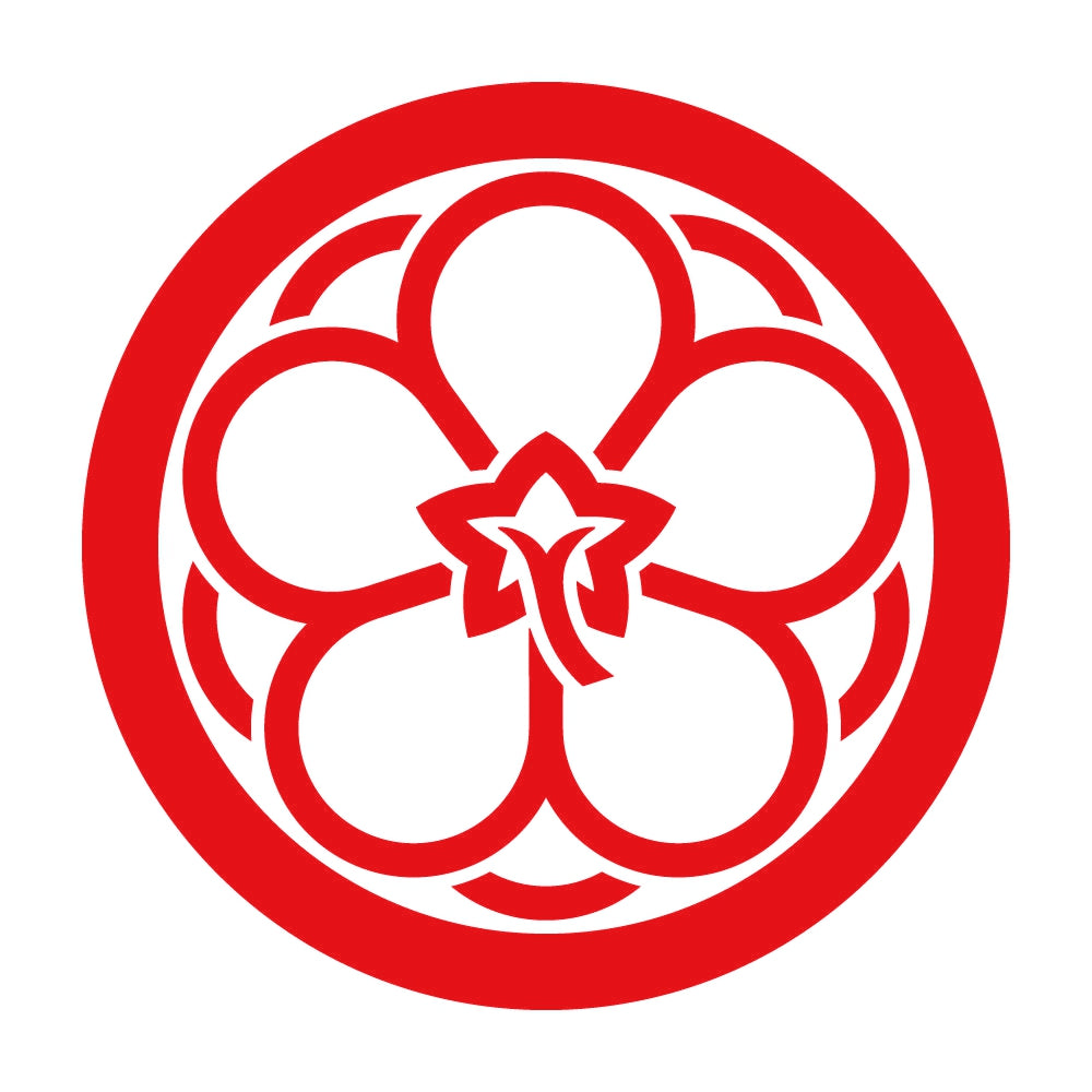 丸に陰八重裏梅紋 8