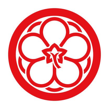 丸に陰八重裏梅紋 8
