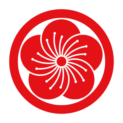 丸に変わり捻じ梅紋 8